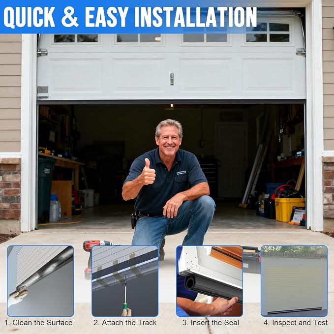 alophoty 18 FT Garage Door Seal Bottom Kit - Image 4