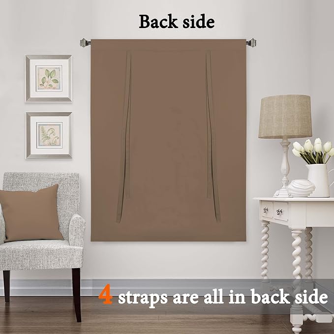 H.VERSAILTEX Blackout Tie Up Curtain Thermal Insulated Window Shade Light - Image 7