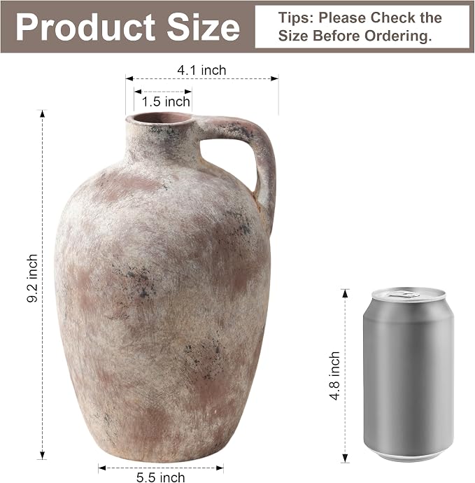 Ceramic Flower Vase with Handles - Image 2