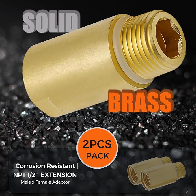 Upgrade Brass Pipe Plumbing Extender Adapter - Image 7