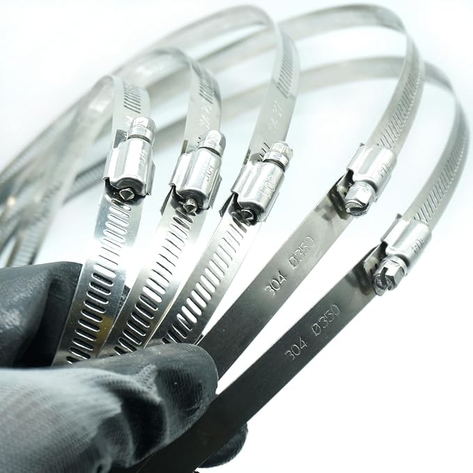 5Pcs 19.7-Inch/500mm Large Hose Clamps Stainless Steel | Adjustable Worm Gear - Image 7
