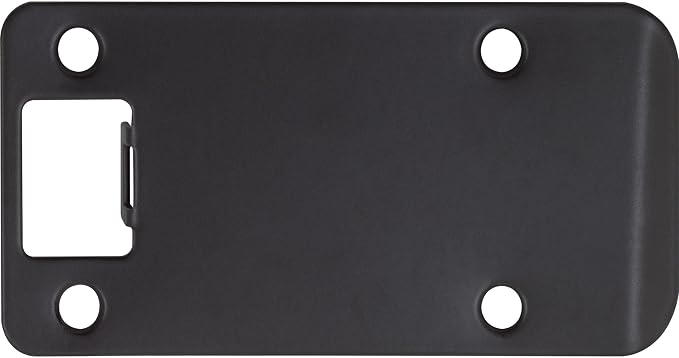 Round Corner Extended Lip Strike Plate, 2-1/4" x 4", Matte Black by StoneHarborHardware