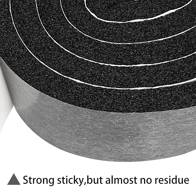 3 Rolls 2 Inch W 1/2 Inch T Weather Stripping Air Conditioner Open Cell Foam - Image 2