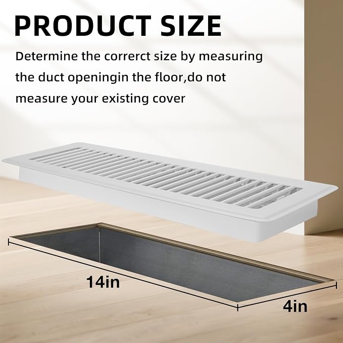 Floor Register 4x14-4 Pack Vent Covers - Image 5