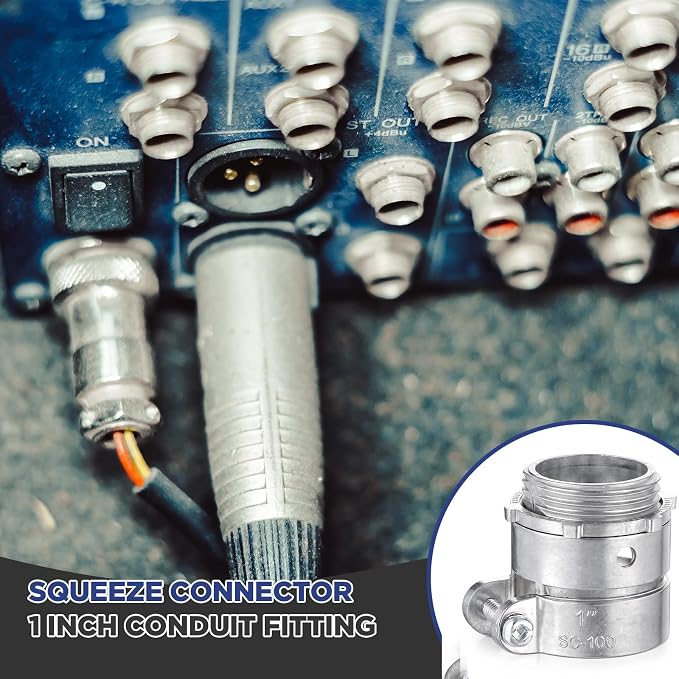 Yaocom 20 Pack 1 Inch Squeeze Connectors Fittings FMC Flexible Metal Conduit - Image 5
