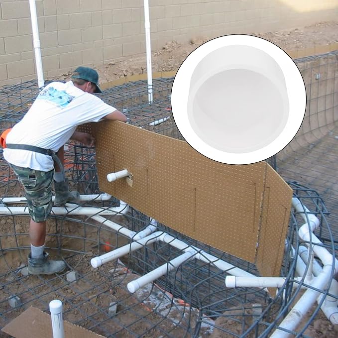 6 Pack 2" PVC Pipe End Cap Fitting, Schedule 40 Furniture Grade PVC Pipe End - Image 6