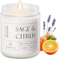 Molensun Sage Citrus Scented Candle, Soy Wax 7 oz | Fresh sage and citrus by Molensun