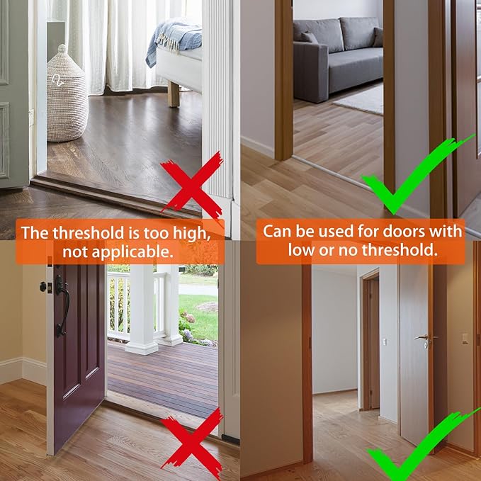 GDHOMM Door Draft Stopper for Bottom of Doors, Door Sweep Noise Blocker Gap - Image 6
