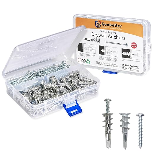 Drywall Anchors and Screws Kit, Heavy Duty Hollow Wall Anchors, 75 Lbs Hanging - Image 9