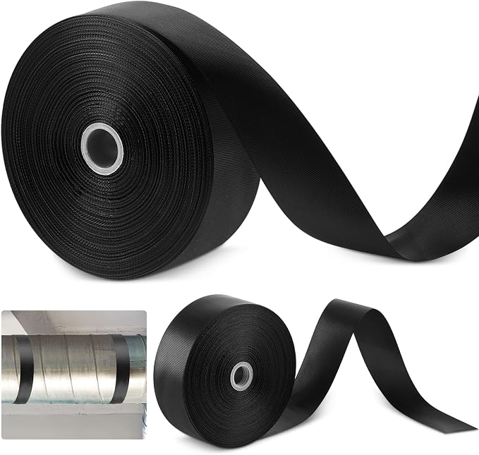 Frienda 2 Rolls Heavy Duty Duct Strap, 400 ft X 1.97 Inch Black Duct Aid by Frienda