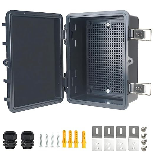Electrical Junction Box, IP67 Waterproof Outdoor Box ABS Plastic Enclosure by Qukipet