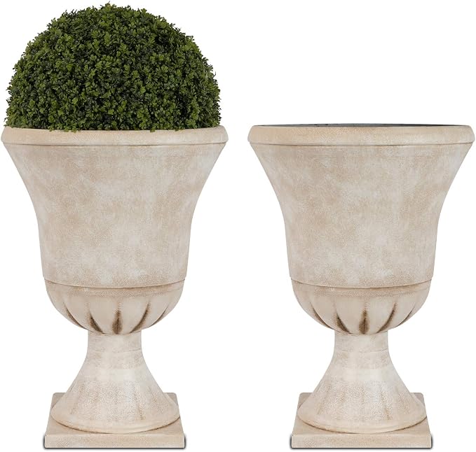 Worth Garden Plastic Urn Planters by WORTH