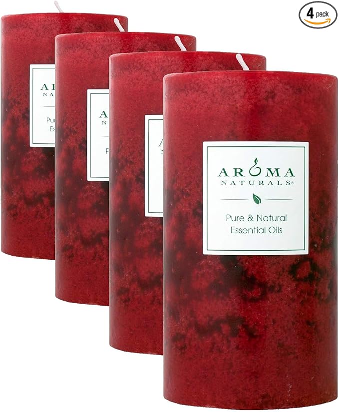 Aroma Naturals Holiday Orange, Clove and Cinnamon Essential Oil Scented Pillar by Aroma+Naturals
