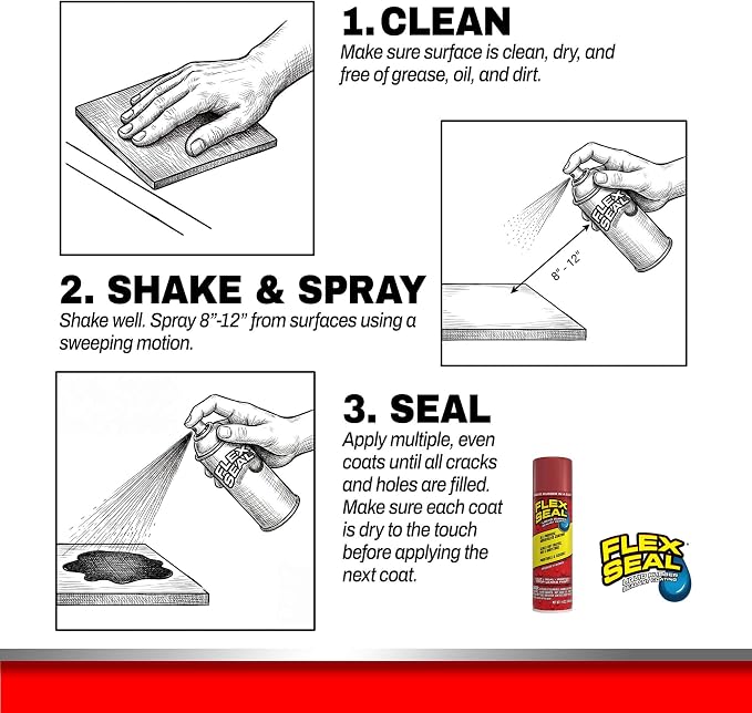 Flex Seal, 14 oz, Stop Leaks Instantly, Waterproof Rubber Spray On Sealant - Image 6