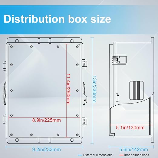 Outdoor Waterproof Electrical Junction Box, ABS Water Resistant Enclosure - Image 3