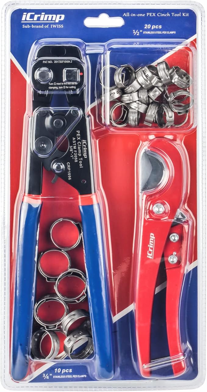iCrimp PEX Crimping Tool Kit, Cinch & Removal Tool by iCrimp
