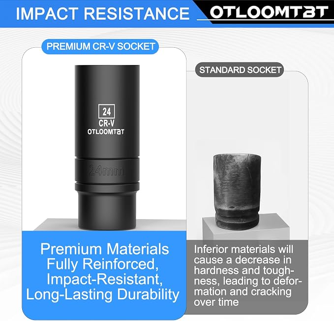 OTLOOMTBT 16PCS 1/2" Drive Impact Socket Set | Heavy Duty CR-V Steel - Image 6