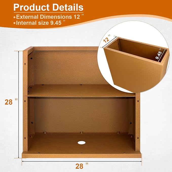 Corten Steel Planter Box 28"x12"x28", Tall Planter Box Outdoor | Large - Image 2