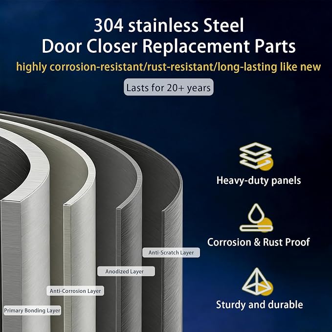 Screen Door Closer, Storm Door Closer, 304 Stainless Steel Construction - Image 6