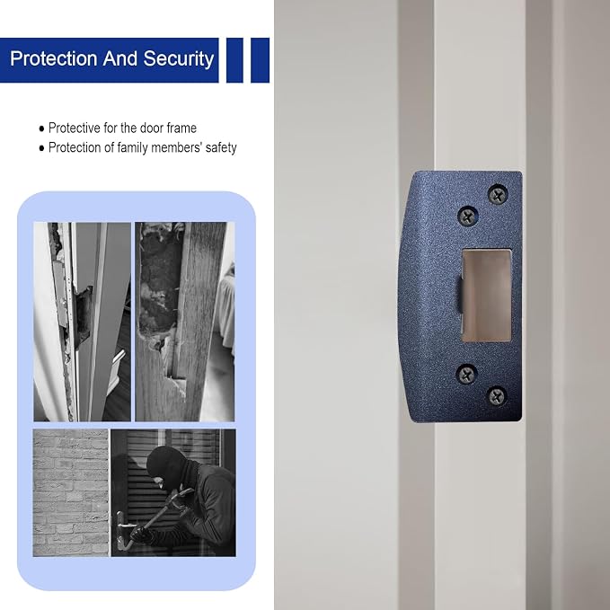 Door Strike Plate, Reinforced Enlarged Striker Plate - Image 5