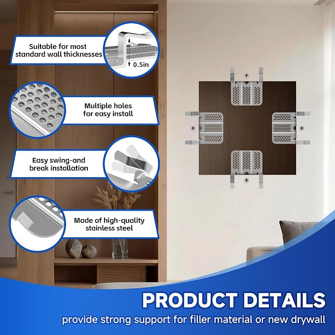 52 Pack Drywall Repair Clips, 104 Screws - Image 3
