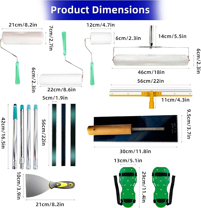 Spiked Roller for Self Leveling, Epoxy Roller Kit - Image 2