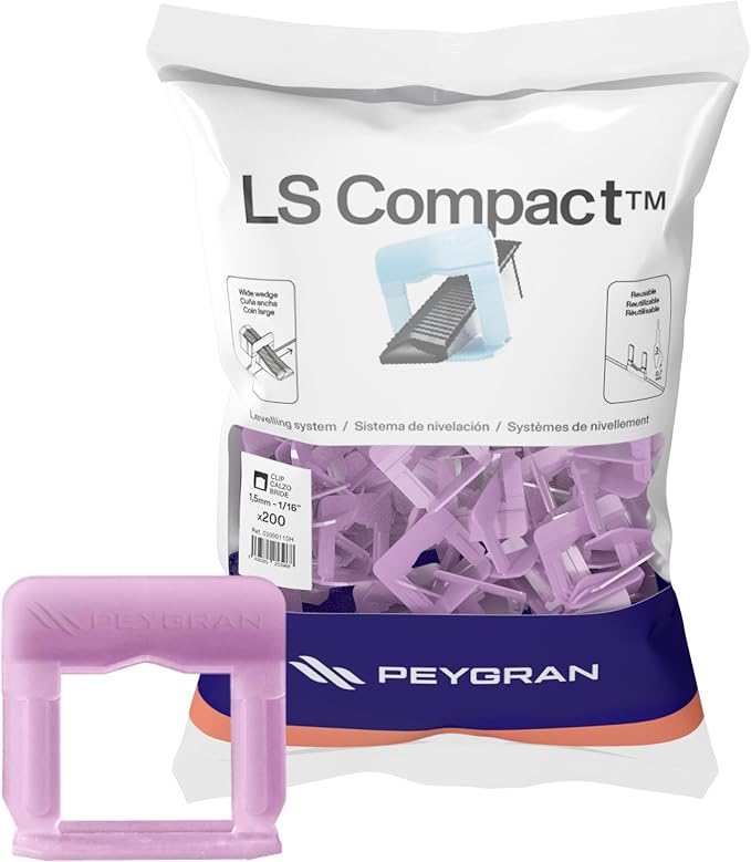 Peygran Tile Leveling System Clip 1.5 mm 1/16’’ DIY Tiles Leveler Spacers by Peygran