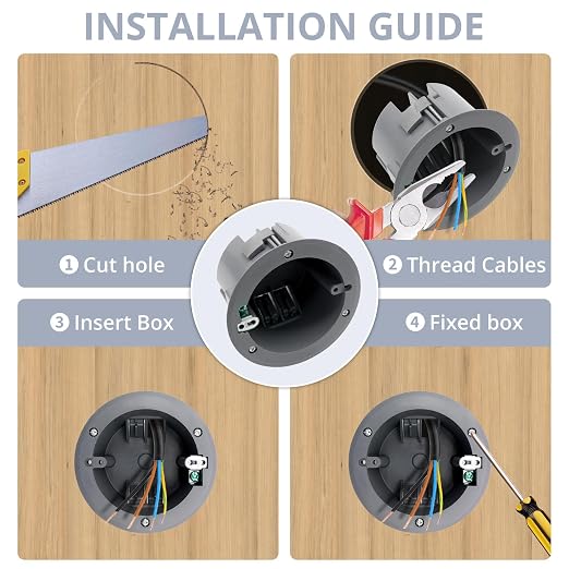 1-Gang Round Electrical Box, 4.25" Dia, ETL Listed - Image 5