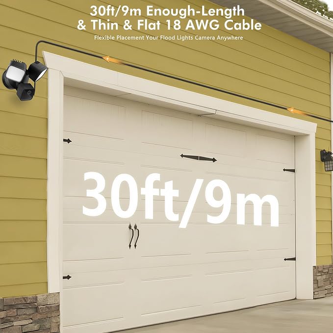 30ft/9M Power Cord with Adapter and Plug-in Mount - Image 6