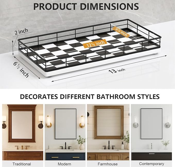 Toilet Paper Basket Organizer, Oak Wood Toilet Tank Tray - Image 5