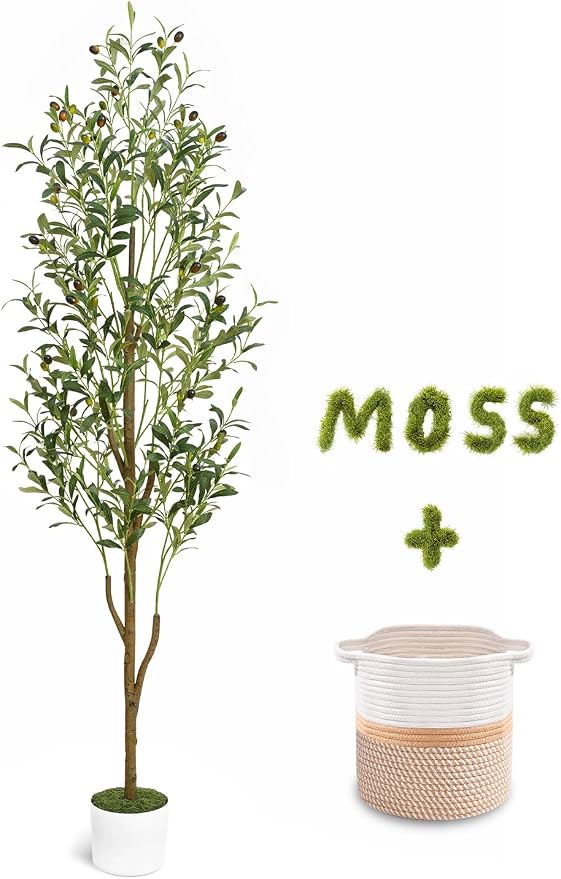 6FT Artificial Olive Tree Indoor Tall Faux by Waipfaru