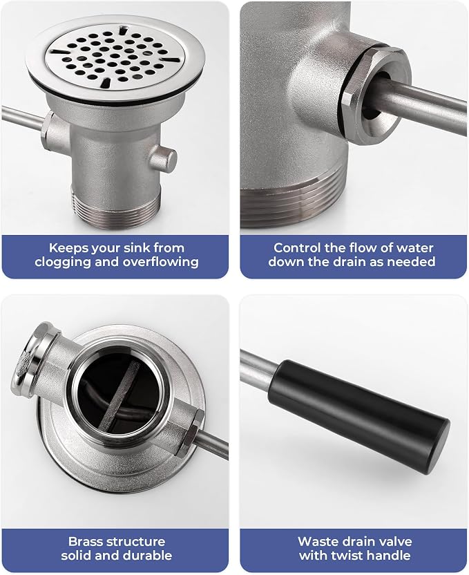 3-1/2 Inch Commercial Sink Drain - Image 2