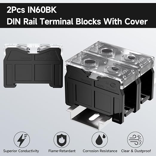 2Pcs DIN Rail Terminal Blocks - Image 2