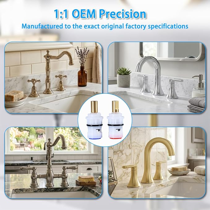Ceramic Stem Disc Faucet Cartridge Replacement Bathroom Tap - Image 7