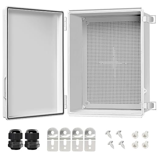 Electrical Box, IP67 Waterproof Hinged Cover Stainless Steel Latch Junction Box by LeMotech