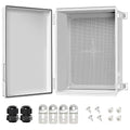 Electrical Box, IP67 Waterproof Hinged Cover Stainless Steel Latch Junction Box by LeMotech