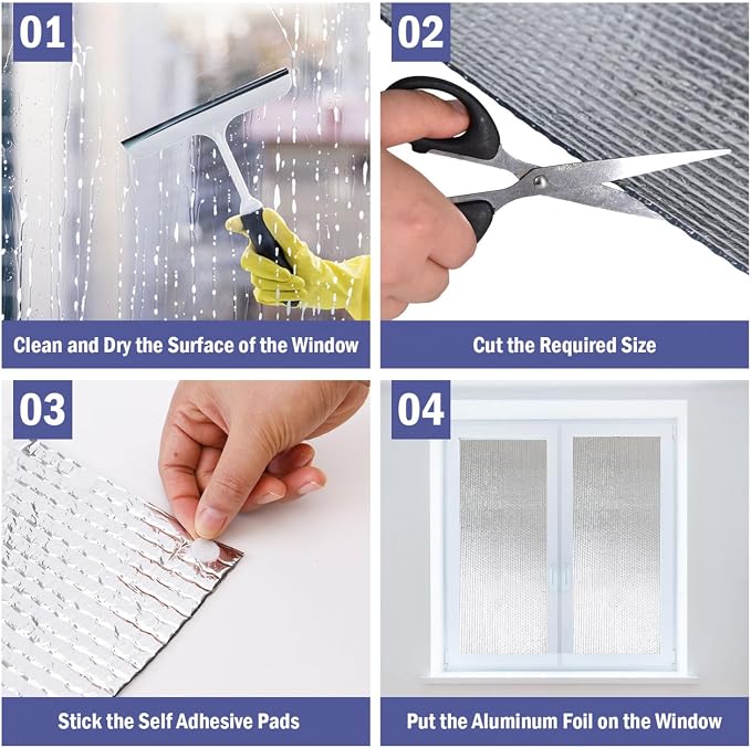 YoleShy Double Reflective Insulation 59 in X 8.25 FT RV Window Insulation - Image 5