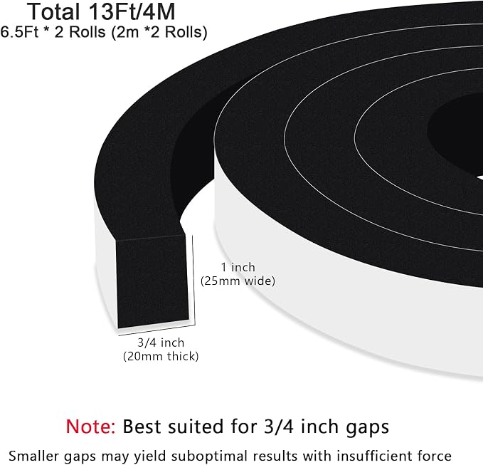 Thick Foam Tape Weather Stripping - Image 5