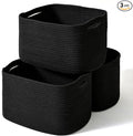 ICERZCZ Black Storage Baskets for Organizing Shelves, Toy Basket for Nursery by ICERZCZ
