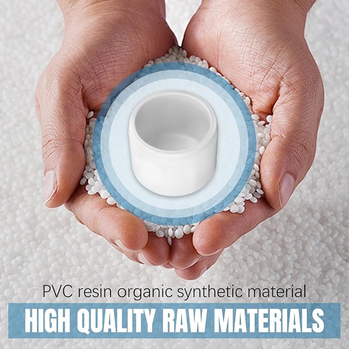 20 Pack 1Inch PVC Pipe End Cap Fitting, Pipe End Cap Plug Adapter Schedule 40 - Image 3