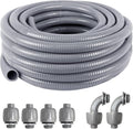 1-1/4inch 25FT Electrical Conduit Kit, Liquid-Tight Conduit and Connector | by ANSGERY