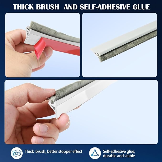 Door Sweep for Bottom of Door: Self-Adhesive Door Draft Stopper | Triangular - Image 2