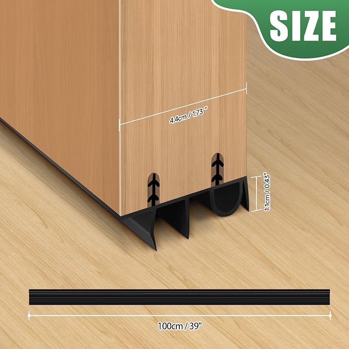 Door Draft Stopper, Cuttable Concealed Kerf/Channel Fit Under Door Seal - Image 7