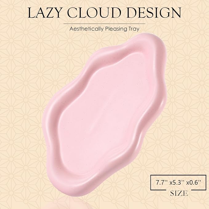 CCINPPY Ceramic Cloud Jewelry Tray Trinket Dish Key Bowl Nightstand Decor | - Image 2