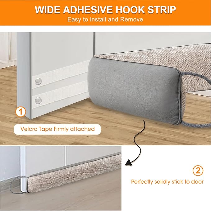 Weighted Door Draft Stopper, 32inch | Under Door Noise Blocker, Front Door - Image 2