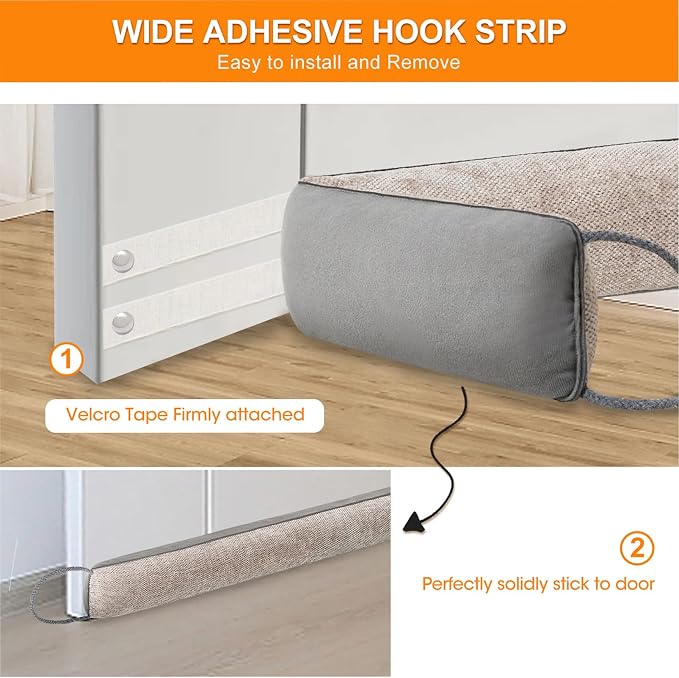 Weighted Door Draft Stopper, 38inch | Under Door Noise Blocker, Front Door - Image 3