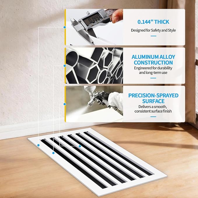 24x12 Modern AC Vent Cover, Decorative Air Vent Register Grille - Image 5
