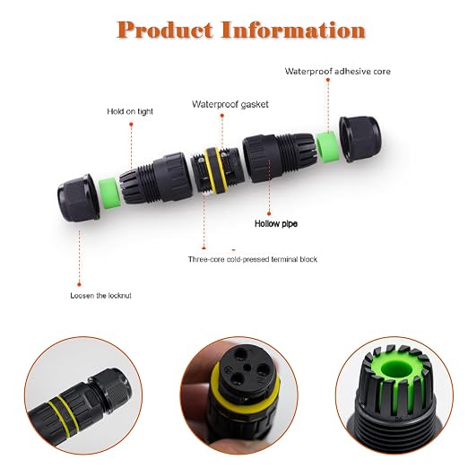 2 Pack Electrical Junction Box 5-12mm Waterproof Electrical Wire Connector - Image 3