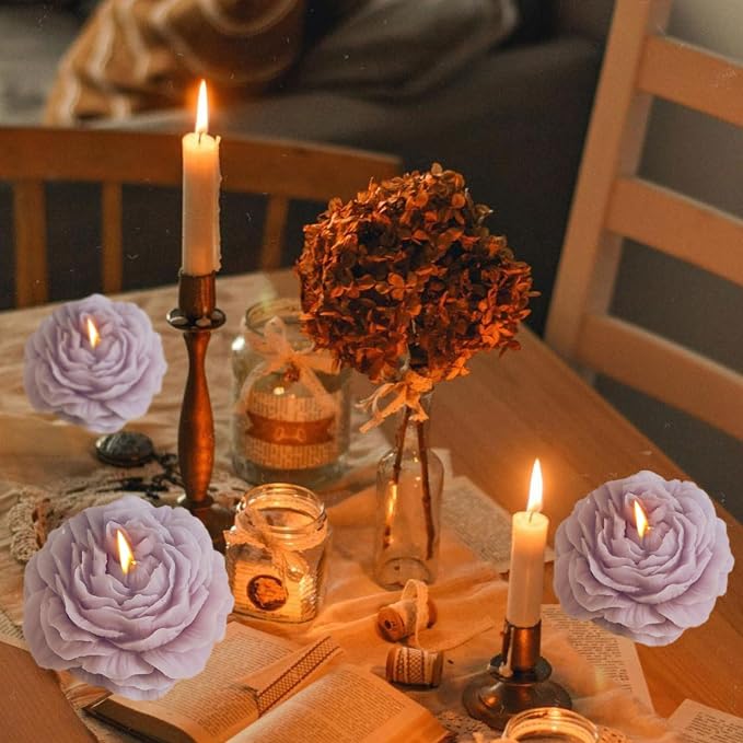 Peony Flower Shape Candle, Soy Wax Scented Decor - Image 4