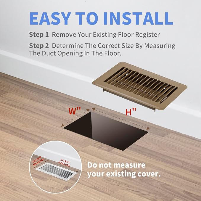 Howeall 4" x 8" Floor Register - Image 6